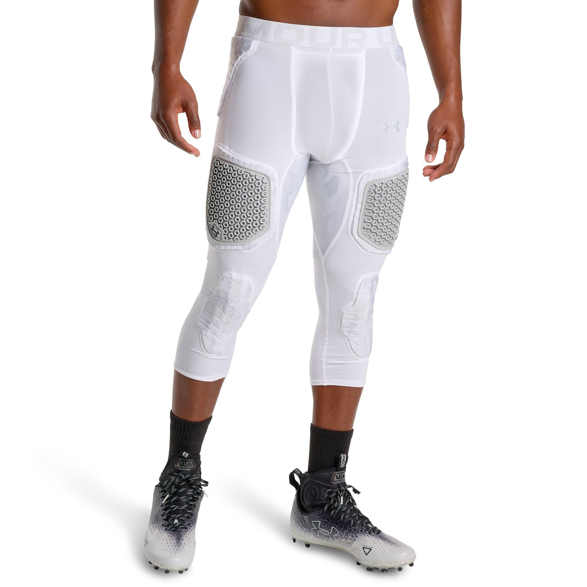 Under Armour Men's Gameday Pro 7-Pad 3/4" Tights - Camo White/Grey - CAMO WHITE/GREY
